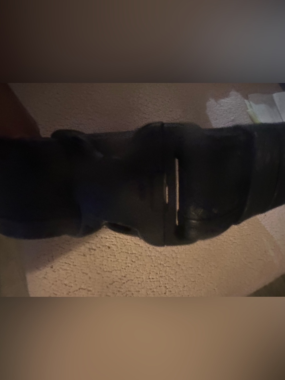 Black Leather Wide Belt